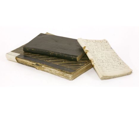 1- GRAND TOUR: Thomas Clement Sneyd Kynnersley manuscript book of his Europe Grand Tour, April 3r. to  Sept. 11, 1830. Coveri