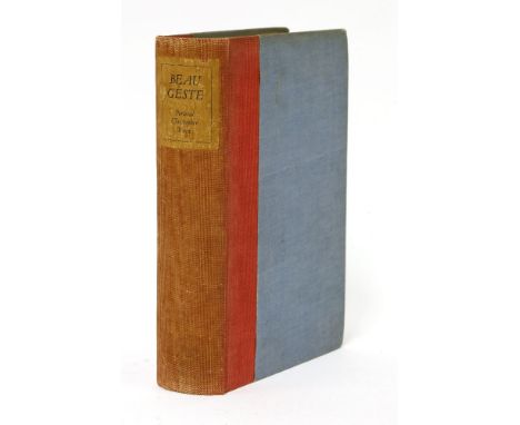 Wren, Percival Christopher: Beau Geste. L, J Murray, 1927, edition deluxe, Signed Limited- number 800 of 1000; also with the 