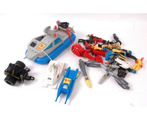 ACTION FORCE; A small collection of vintage Action Force ( GI Joe style ) action figures and vehicles. 