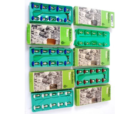 SUBBUTEO; A collection of 5x vintage early boxed Subbuteo table soccer teams comprising of: 238, 3, 248, 236, and 357


NOTE: