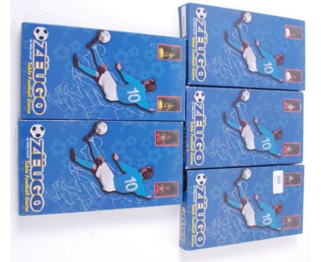SUBBUTEO; A collection of 5x Zeugo ( Subbuteo style ) boxed teams, set numbers; 116, 112, 106 and 2x Bristol City sets. All c