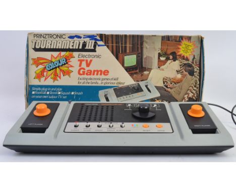 PRINZTRONIC; Original vintage early games console ' Prinztronic Tournament III ' Electronic TV game ' In Colour!'. Within the