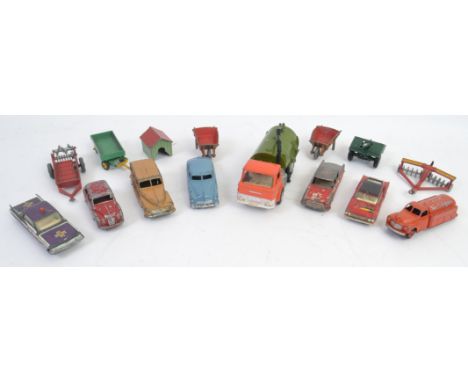 DIECAST; A good selection of assorted vintage loose diecast models to include Corgi and Dinky models; Dinky Johnston Road Swe
