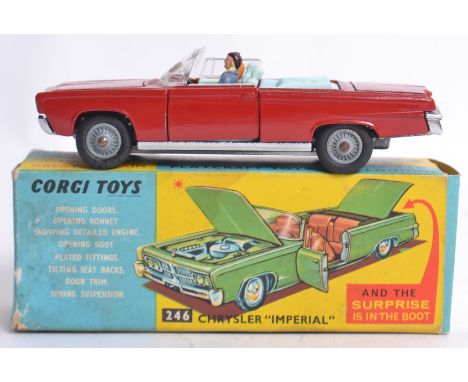 CORGI; Original vintage Corgi Toys 246 Chrysler Imperial ' And The Surprise In The Boot!' boxed diecast model within the orig