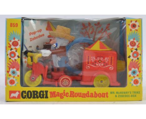 CORGI MAGIC ROUNDABOUT; An original vintage Corgi 859 Magic Roundabout ' Mr McHenrys Trike and Zebedee ' diecast model. Withi