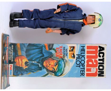 ACTION MAN; An original 1960's Palitoy Action Man doll action figure ' Helicopter Pilot. ' Within the original box, with unif