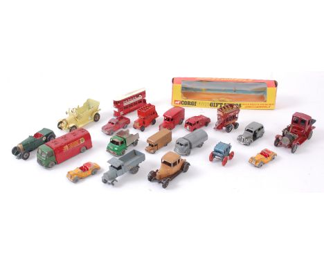 DIECAST; A good interesting small collection of diecast to include several Dinky Toys Dublo, AEC Mercury, an early Charbens H