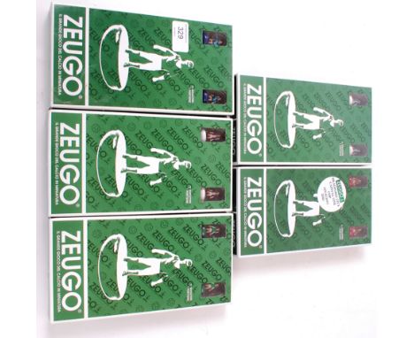 SUBBUTEO; A collection of 5x Zeugo ( Subbuteo style ) boxed teams, set numbers; 202, 201, 220, 294 and 253. All complete.


N