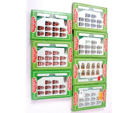 SUBBUTEO; A collection of 7x vintage boxed Subbuteo table soccer teams comprising of: 666, 513, 23, 462, 8, 492 and 573. 


N