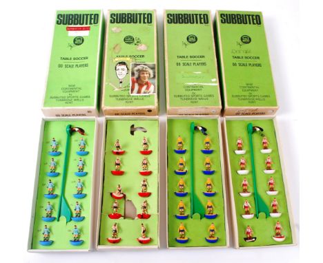 SUBBUTEO; A collection of 4x vintage early boxed Subbuteo table soccer teams comprising of: Southampton, 47, 43 & 52. 


NOTE