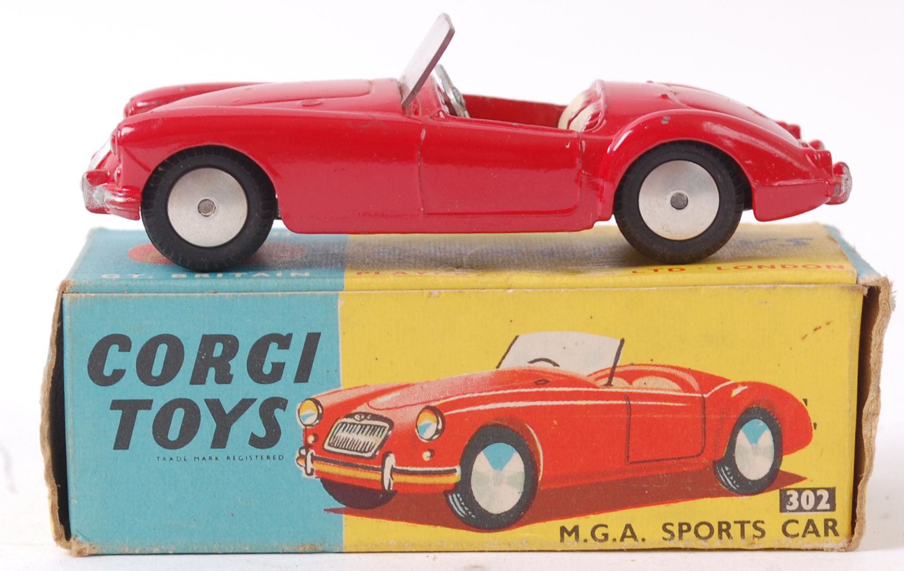 CORGI; original vintage diecast model Corgi Toys 302 MGA Sports Car, in ...