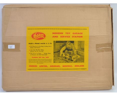 HOBBIES; An original vintage Hobbies ' Modern Toy Garage & Service Station ,' Within the original box.