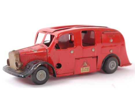 TRIANG MINIC; An original rare early Minic tinplate fire engine, in red, retaining some original decals. 