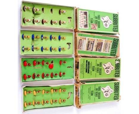 SUBBUTEO; A collection of 4x vintage boxed Subbuteo table soccer teams comprising of; Swindon, Northampton, Southport and Lut