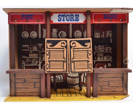 MARX LONE RANGER; An original vintage Marx Toys The Lone Ranger  ' Store ' playset. Wooden construction, complete with both s