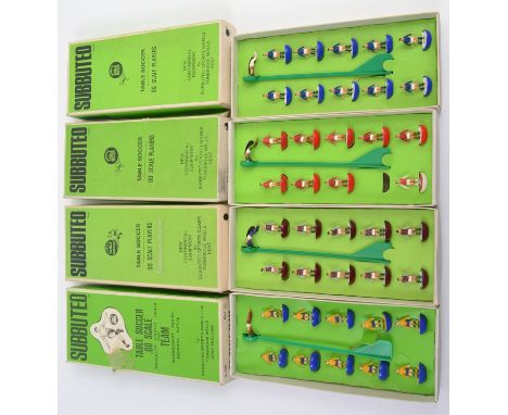SUBBUTEO; A collection of 4x vintage Subbuteo football teams, comprising of box numbers; 47 and three others.. All are comple