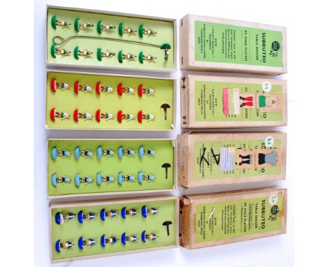 SUBBUTEO; A collection of 4x vintage early boxed Subbuteo table soccer teams comprising of: West Bromwich Albion, Southampton