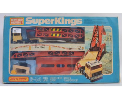 MATCHBOX; Original Matchbox Superkings vintage K-44 Bridge Layer Set. Appears to be complete, within the original box. 