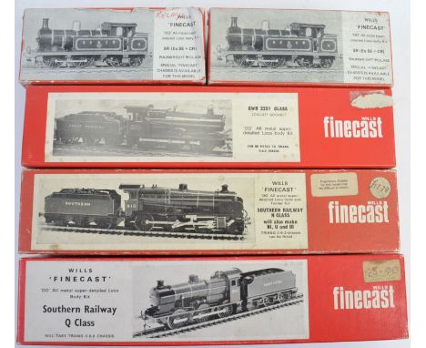 WILLS FIRECAST LOCOMOTIVE KITS; A great collection of 5x vintage Wills Firecast 00 gauge railway trainset locomotive kits. Bo
