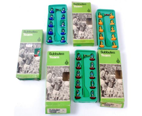 SUBBUTEO; A collection of 4x vintage boxed Subbuteo table soccer teams comprising of: 208, 333, 225 (still sealed) and 300.

