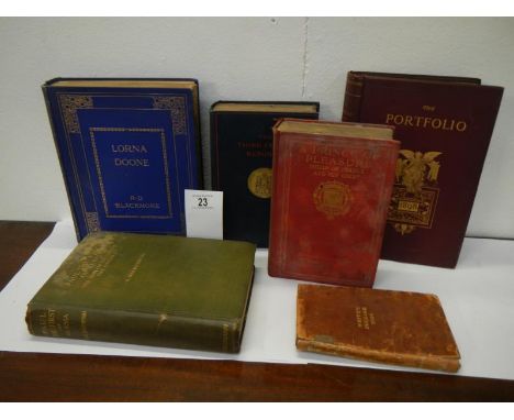 6 various books including The Portfolio Monographs on Artistic Subjects by R A M Stevenson et al 1898, A Prince of Pleasure b