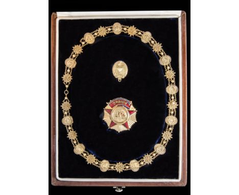 *North Korea, Democratic People’s Republic, Order of Freedom and Independence, type 3, First Class insignia, comprising a sil