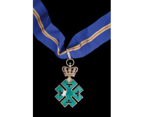 *Romania, Order of Ferdinand I, Grand Officer’s set of insignia, by Resch, Bucharest, retaining pin of star hallmarked, compr