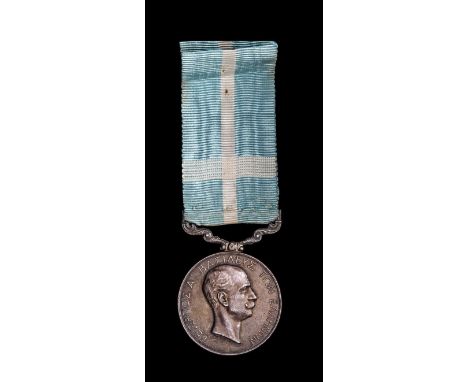 *Greece, Silver Royal Household Medal, George I, signed TONY SZIRMAI beneath truncation, some contact marks, good very fine