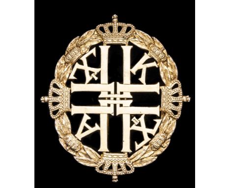 *Greece, Gold Badge for Gentlemen on the Centenary of the Greek Royal House, 1963, by Vourakis, Athens, as awarded to those w