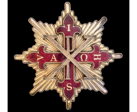 *Italy, Two Sicilies, Constantinian Order of St George, Grand Cross breast star, by Tanfani and Bertarelli, in silver-gilt an