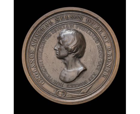 *Record of British Valour (Naval Victories), 1817, copper box medal, by Thomas Webb with the reverse after Flaxman, head of N