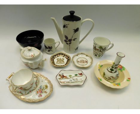 A collection of china and porcelain, 20th Century to include Royal Crown Derby, Worcester Lord Nelson, Staffordshire etc.