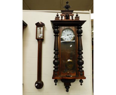 A Comitti &amp; Son of London mahogany stick barometer.