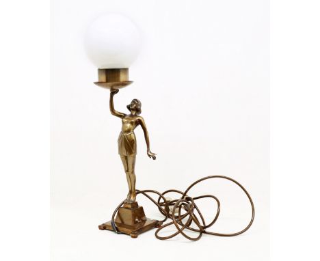 An art deco style table lamp.
