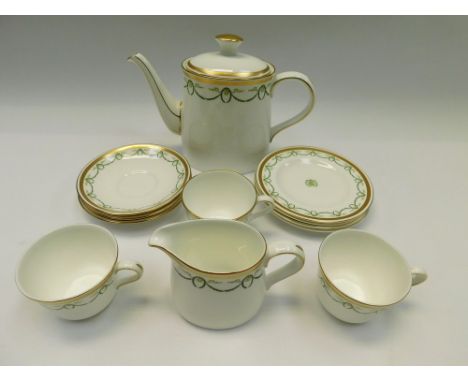 Royal Crown Derby Titanic 8780 part tea set - teapot, cream, three cups with saucers and four plates. All factory seconds.