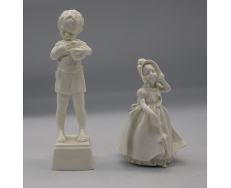 A collection of mixed Royal Worcester and Royal Doulton blank figures.(6)