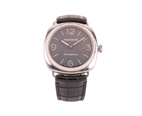 A Panerai Radiomir Base Watch Ref: PAM00210Model: PAM00210Serial: OP6623BB1150989Edition No: H0748/1500Year: 2006Case Materia