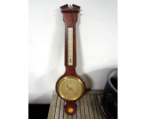 A mahogany banjo barometer 