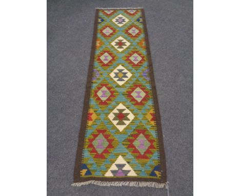 A Maimana kilim runner 205cm by 66cm 