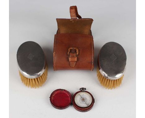 A William IV silver circular cased pocket compass, the white enamel dial inscribed 'G &amp; C Dixey, Bond St London', London 