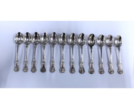 George VI set of twelve silver teaspoons, Kings pattern, William Hutton &amp; Sons Ltd, Sheffield 1937  (12)