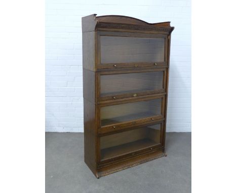 Lebus Bookcase Company, five tier stacking bookcase, circa 1930's, 89 x 158 x 36cm.