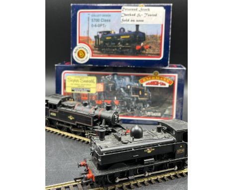 Two OO gauge Boxed Bachmann Steam Locomotives, Tested Runners (1000g) Bachmann 31-452A Class 2MT Ivatt 2-6-2T #41202 in BR Bl