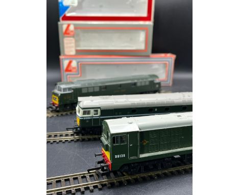 Three Lima Boxed Diesel/Electric Locomotives Tested Runners(1500g)Lima 205156 Class 20 in BR green with late crest #D8138  Li