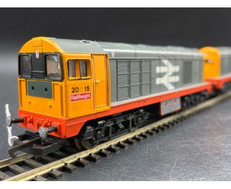 Two Lima 205159 Class 20 Diesel Railfreight Red Stripe, wired together in Double Heading formation Tested Runners(900g)Nos. '