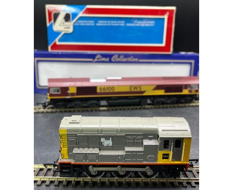 Two Lima Boxed Diesel/Electric Locomotives Tested Runners(900g)Lima 205112 Class 8-11 #09027 Railfreight Red Stripe Grey 'Sco