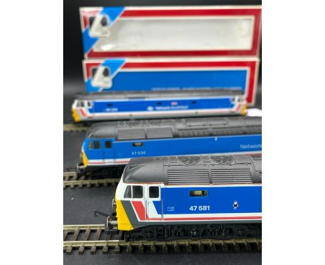 Three Lima Boxed Diesel/Electric Locomotives Tested Runners(1400g)Lima 205220 Class 47 'Great Eastern' Network SouthEast #475