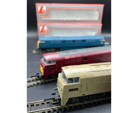 Three Lima Boxed Diesel/Electric Locomotives Tested Runners(1400g)Lima L205126 Class 52 Western 'Western Enterprise' in BR de