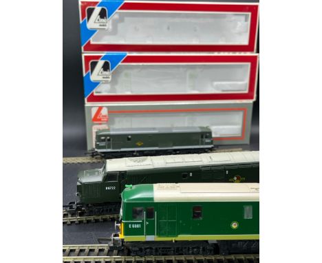 Three Lima Boxed Diesel/Electric Locomotives Tested Runners(1400g)Lima 205276 Class 73 #E6001 in BR Green Lima 205222 Class 3