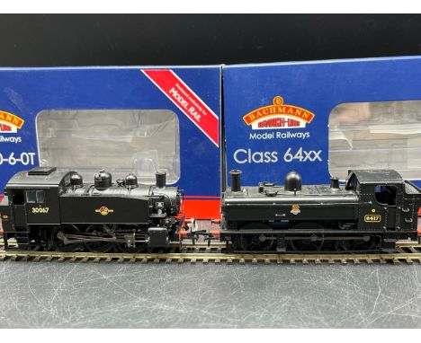 Two OO gauge Boxed Bachmann Steam Locomotives, Tested Runners (1000g) Bachmann MR-109 USA Tank 0-6-0T #30067 in BR black with